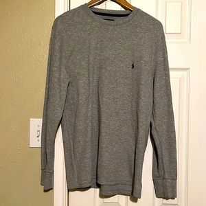 Men’s Gray Waffle Knit Thermal
